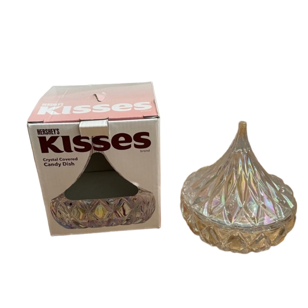 💕NIB Hershey Kiss Crystal Covered Candy Dish💕